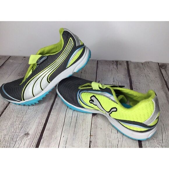 Puma Women’s 7,5 Running Eco Ortholite Athletic Shoes Sneakers Neon green gray - Picture 2 of 12